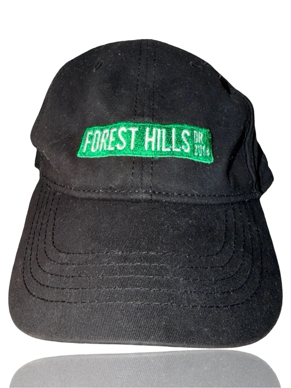J. Cole official Forest Hills Embroidered Black Dad Hat: Dreamville